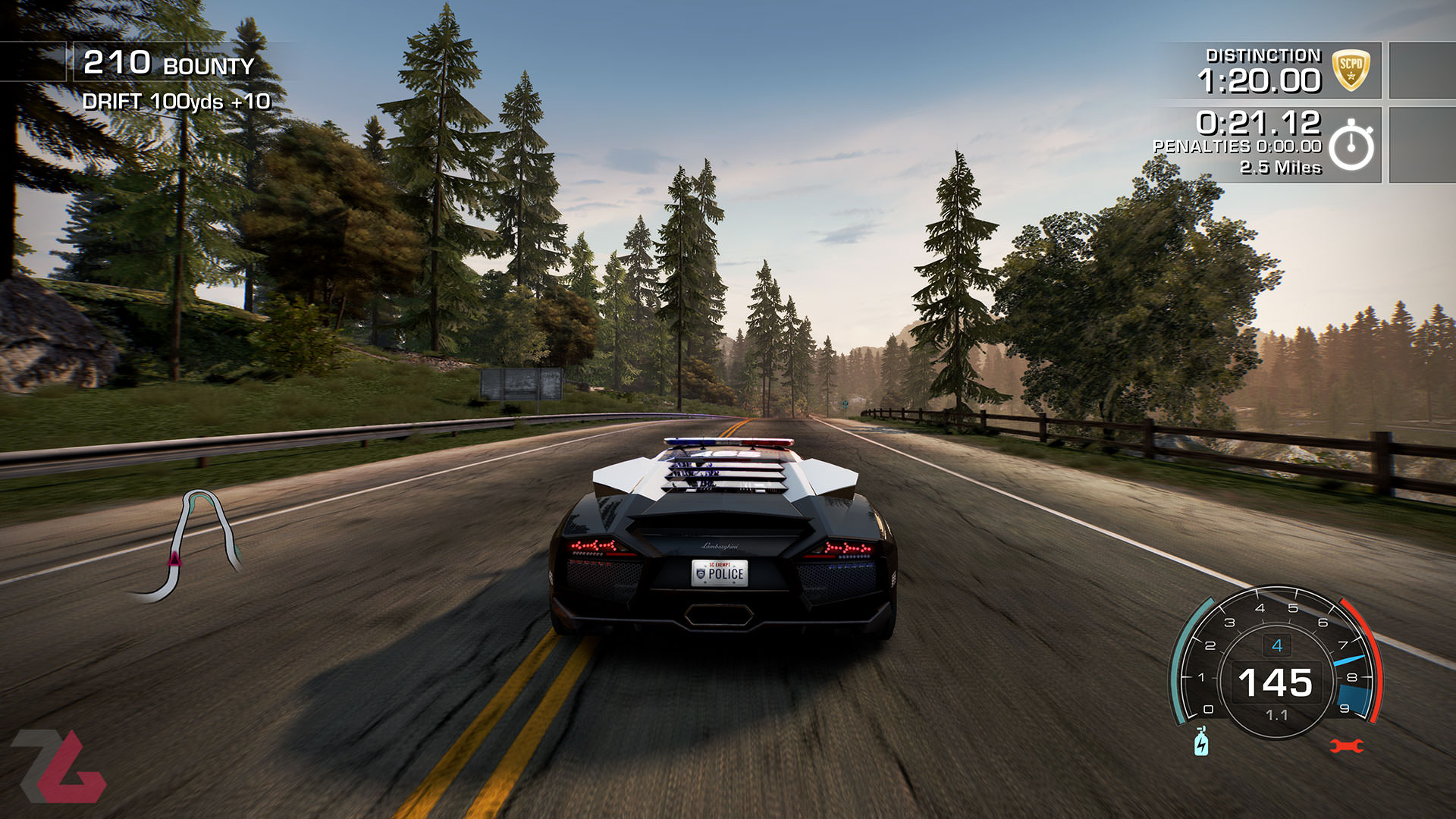 تعقیب و گریز با لامبورگینی پلیس در Need for Speed Hot Pursuit Remastered
