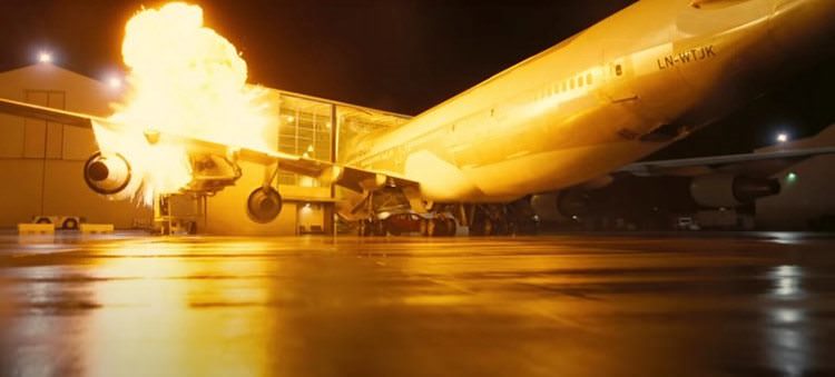 افنجار هواپیما واقعی بوئینگ در پشت صحنه فیلم Tenet