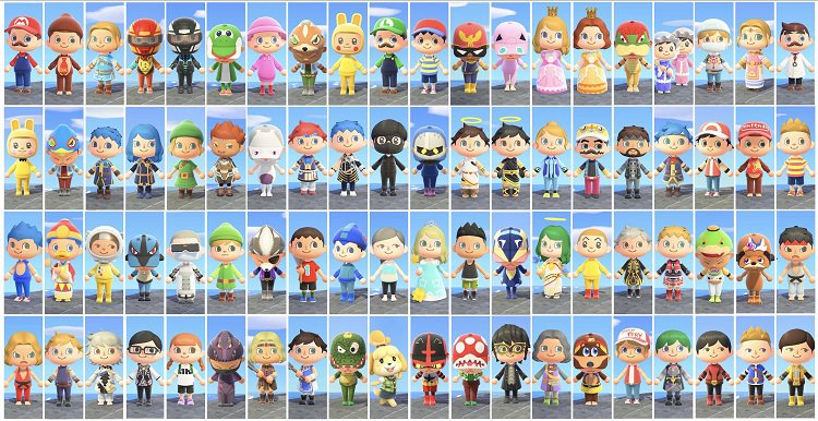 تصویر تمام شخصیت های Super Smash Bros در Animal Crossing