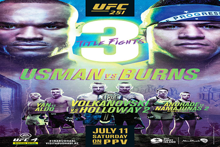 پوستر رویداد مسابقات UFC 251 و معرفی بازی UFC 4
