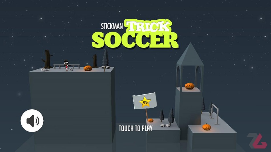 مرحله شب پر ستاره در بازی Stickman Trick Soccer