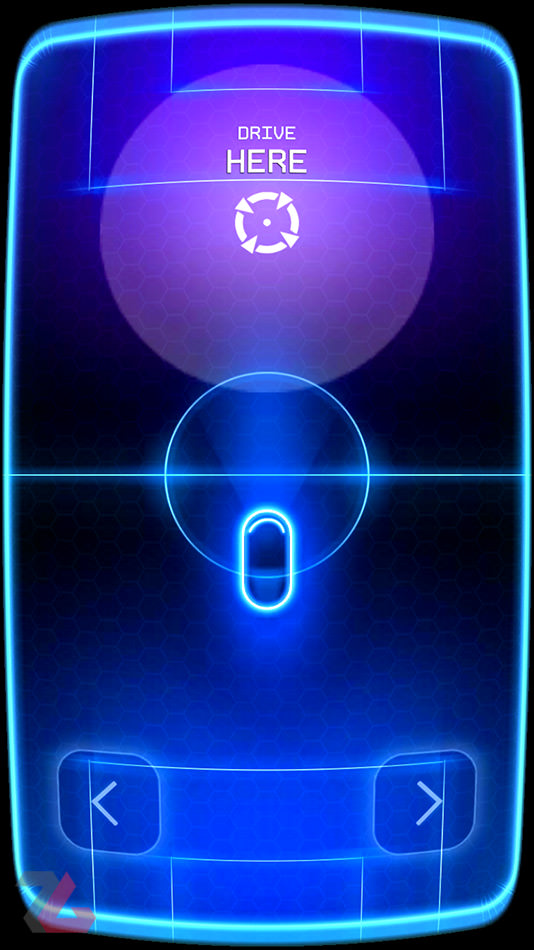 نمایش دکمه چپ و راست در پایین صفحه آبی NEO:BALL 