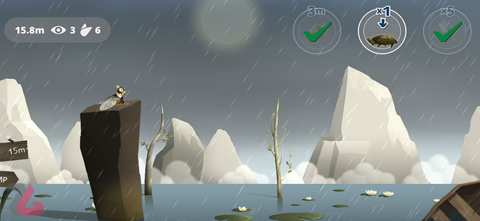 هوای بارانی در بازی Runaway Toad