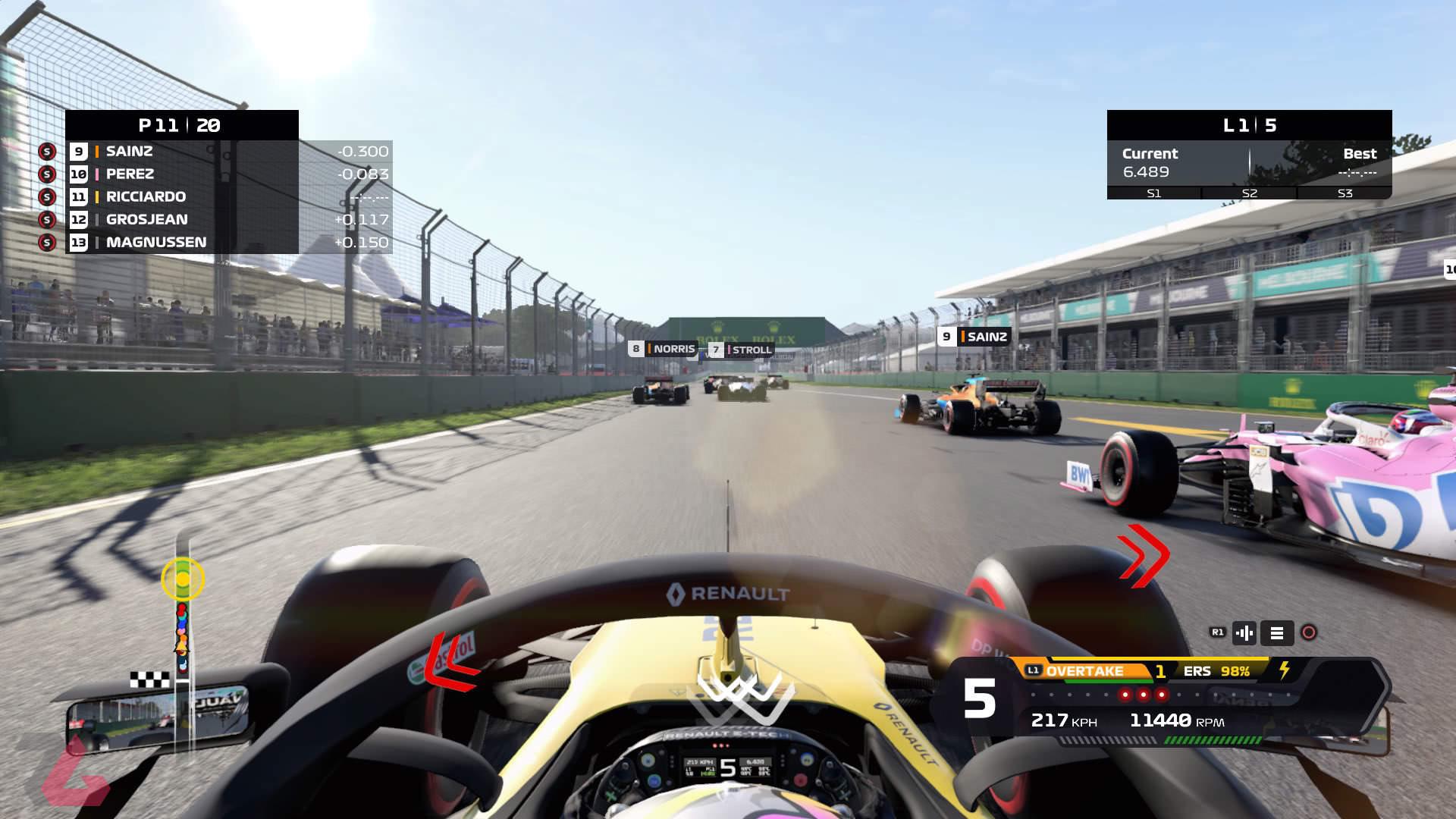 دوربین داخل کابین ماشین در بازی F1 2020