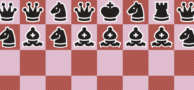 چینش متفاوت مهره‌های شطرنج در بازی Really Bad Chess