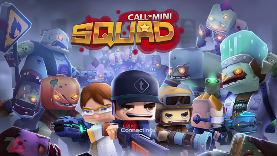 صفحه اول بازی Call of Mini Squad با تصویری از مبارزان کوچک و زامبی های مرگبار