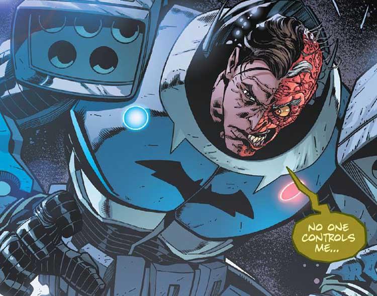 پوشیدن زره مخصوص بت توسط دو چهره - Bat Armor در کتاب کمیک Detective Comics