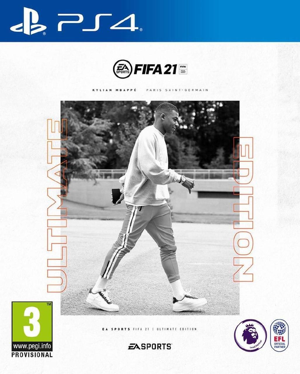 کیلیان امباپه روی جلد نسخه آلتیمیت ادیشن بازی فیفا 21 / FIFA 21