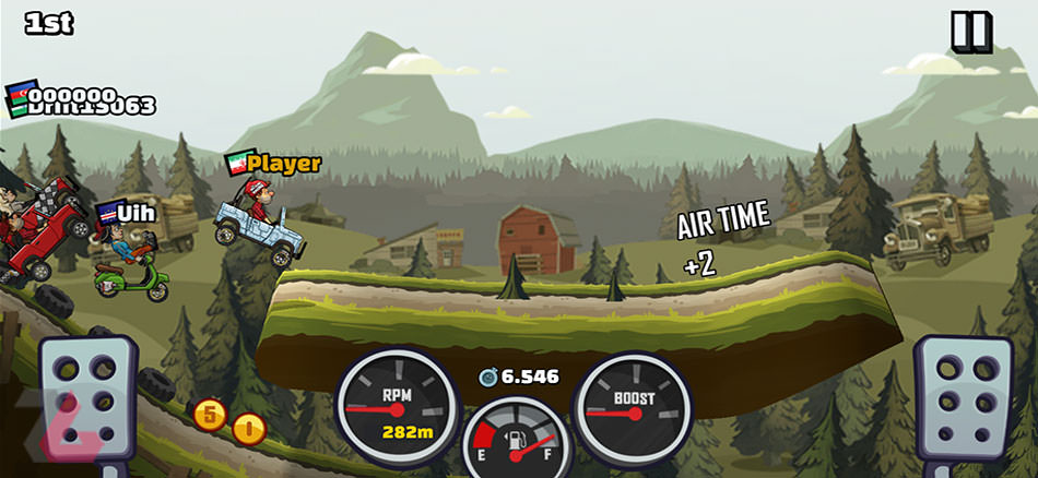 بخش چند نفره‌ی بازی موبایل Hill Climb Racing 2