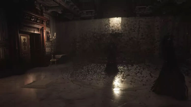 اولگا در حال عبور در یکی از محیط‌های Resident Evil 8