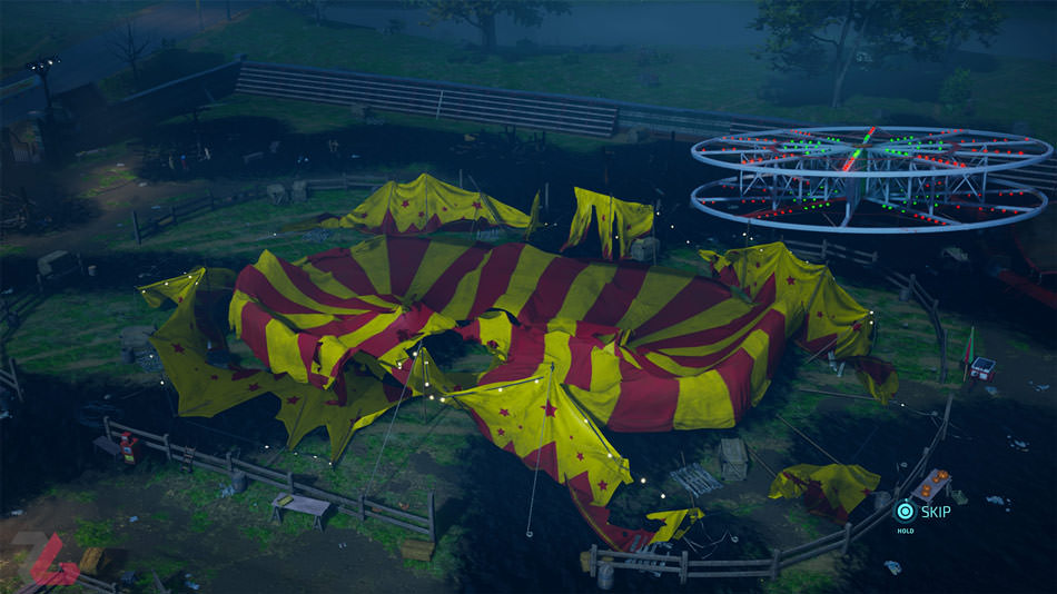 چادر خراب شده سیرک در کنار چرخ و فلک برعکس شده داخل شهر بازی خالی از سکنه اثر جدید تی اچ کیو نوردیک