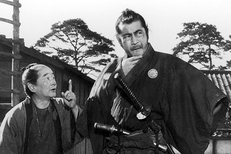 سامورایی متفکر و مرد کوتاه ژاپنی در فیلم Sanjuro آکیرا کوروساوا