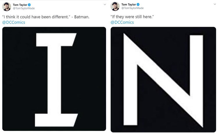 دو حرف انگلیسی آی و ان با فونت بزرگ به رنگ سفید روی بک گراند سیاه در توئیتر