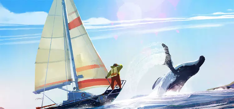 قهرمان بازی Old Man’s Journey وتماشای یک نهنگ 