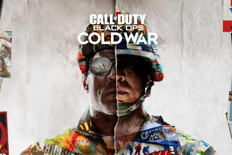 تصویر هنری Call of Duty Black Ops Cold War سرباز روسی و آمریکایی را نشان می‌دهد
