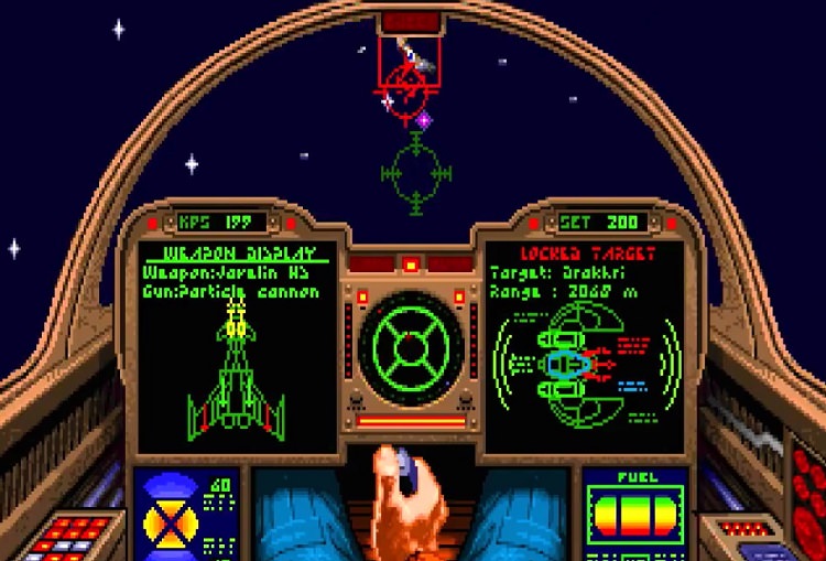 هدایت وسیله پرواز در آسمان شب به دست بازیکن  در یک کابین خلبانی به کمک انواع واسطه های  بیانگر اطلاعات
