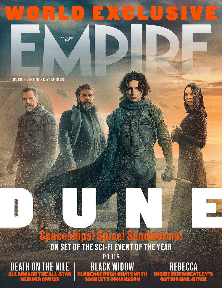 خاندان آترییدز در تصویر روی جلد امپایر برای فیلم Dune
