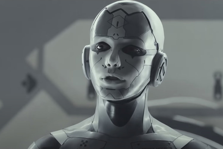 سکانس گفتگوی ربات جی ۳ و جرج در فیلم آرشیو