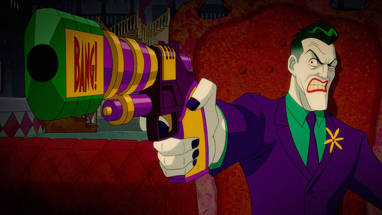 نسخه کارتونی جوکر با تفنگ بلند در سریال هارلی کوئین