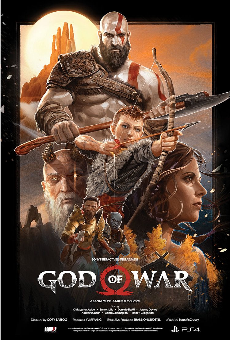 پوستر رسمی و جدید God of War به سبک فیلم های سینمایی