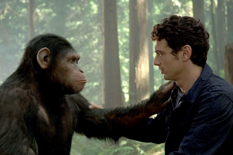 خداحافظی جیمز فرانکو و سزار در ظهور سیاره میمون ها