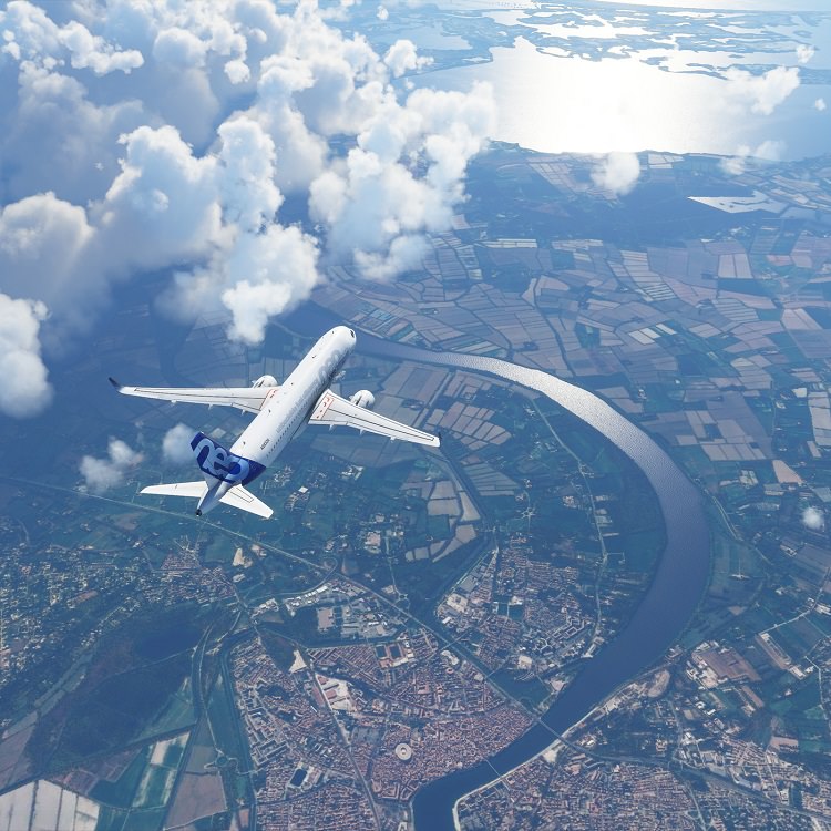 نمایی از دنیای وسیع بازی Microsoft Flight Simulator