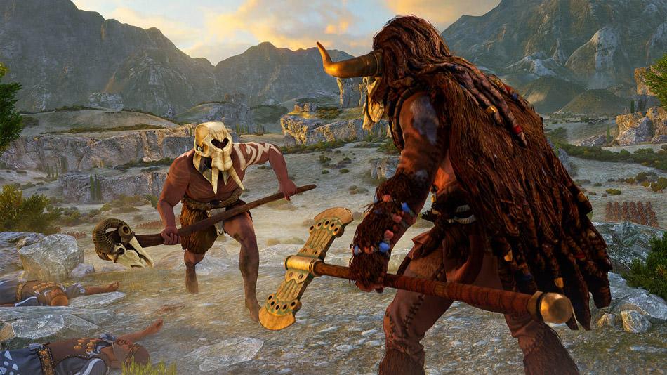 نبرد Cyclops با Minotaur در بازی Total War Saga: Troy