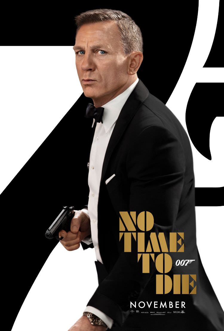دنیل کریگ در لباس جیمز باند در پوستر جدید فیلم No Time to Die