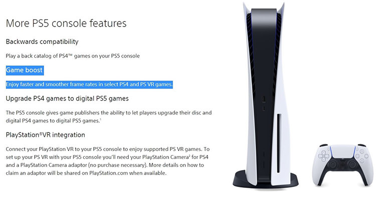پلی استیشن 5 / Playstation 5 نرخ فریم بالاتر برای بعضی بازی‌های پلی استیشن 4