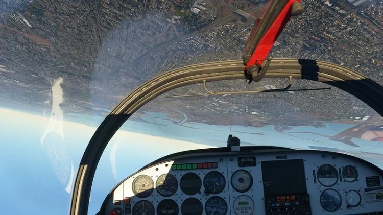 کابین خلبان در بازی Microsoft Flight Simulator