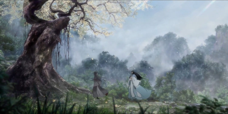 انیمه Mo Dao Zu Shi - ویینگ و وانگجی در منظره زیبای طبیعت بهاری