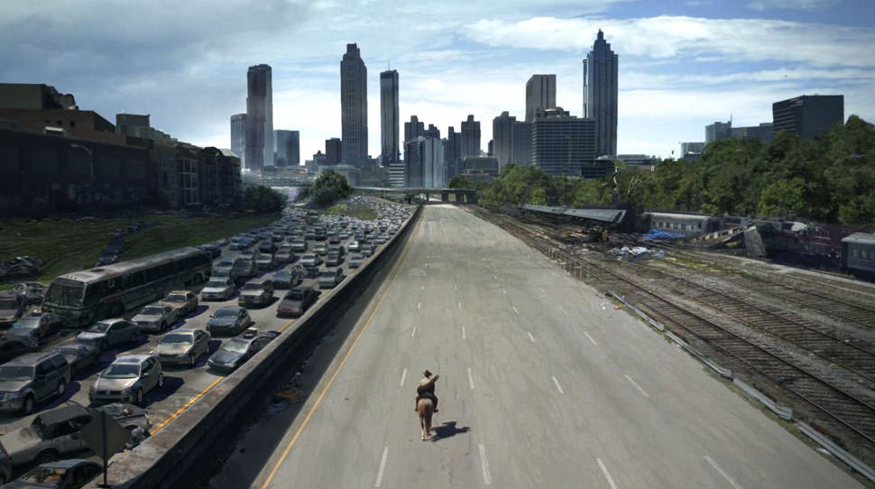 سکانس ورود ریک به شهر آتلانتا سریال مردگان متحرک