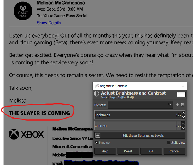 متن مخفی The Slayer is coming در توییت مایکروسافت