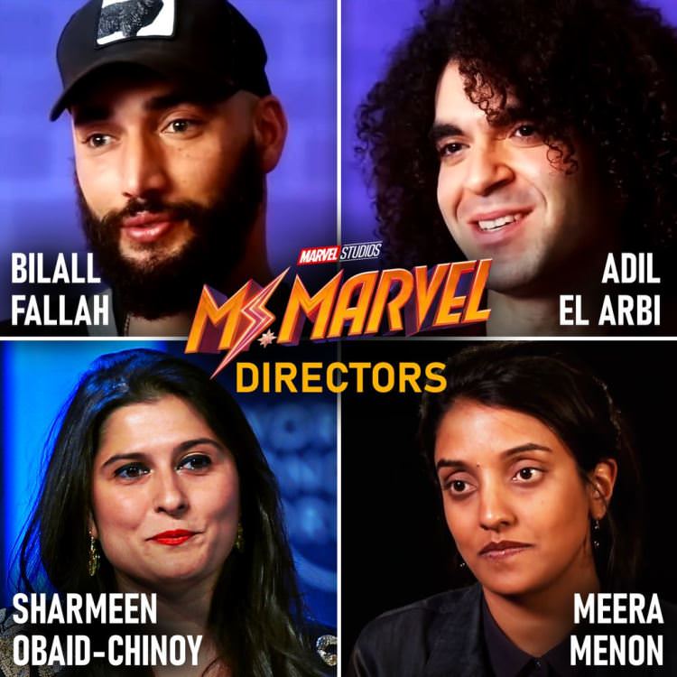 عادل ال عربی، بلال فلاح، میرا منون و شرمین عبید چنائی، کارگردانان سریال Ms. Marvel