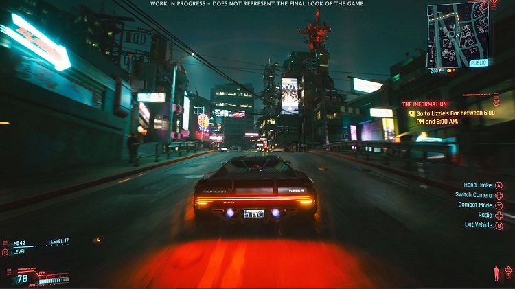 رانندگی در نایت سیتی بازی Cyberpunk 2077