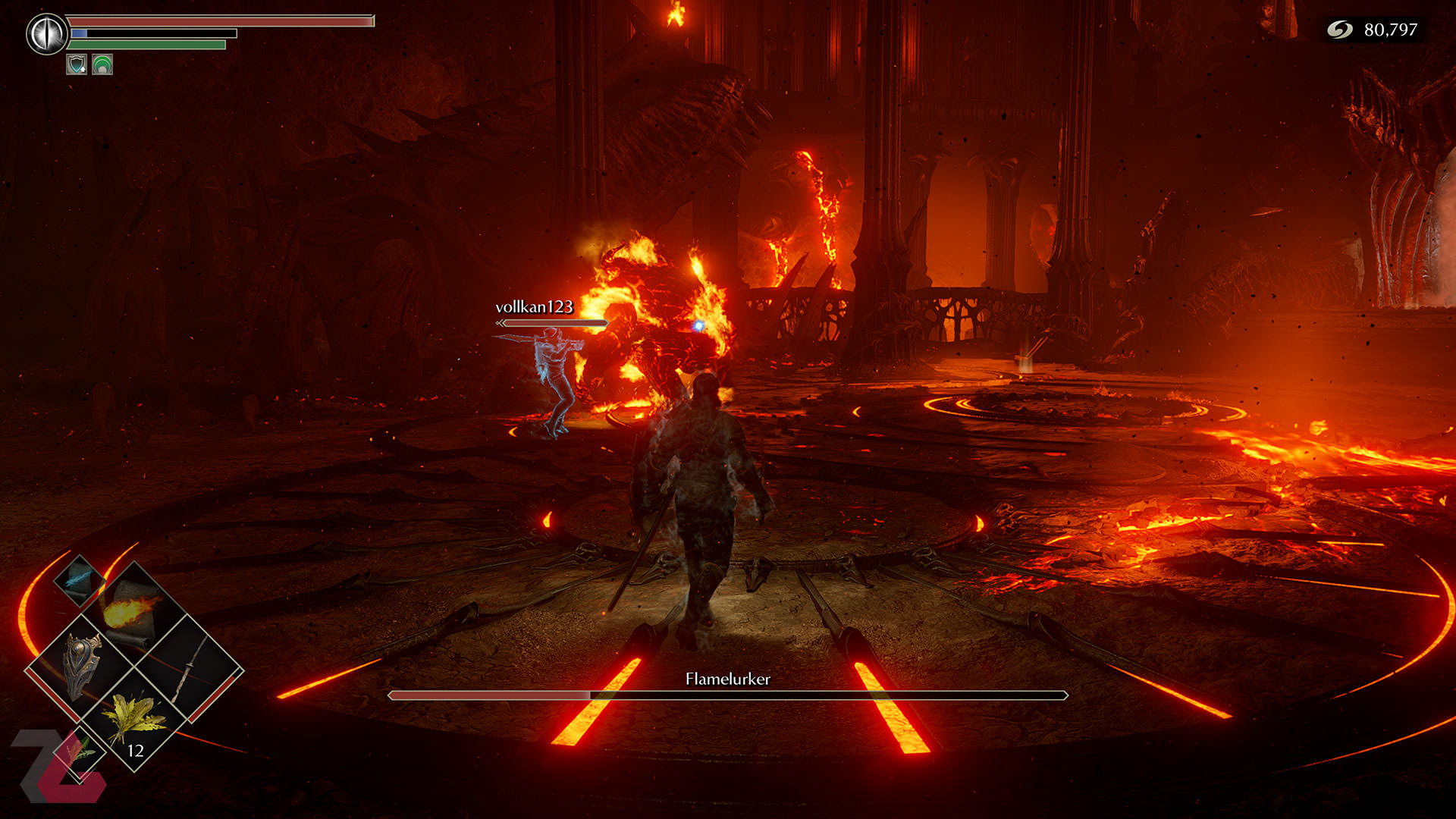 نبرد با Flamelurker در بازی Demon