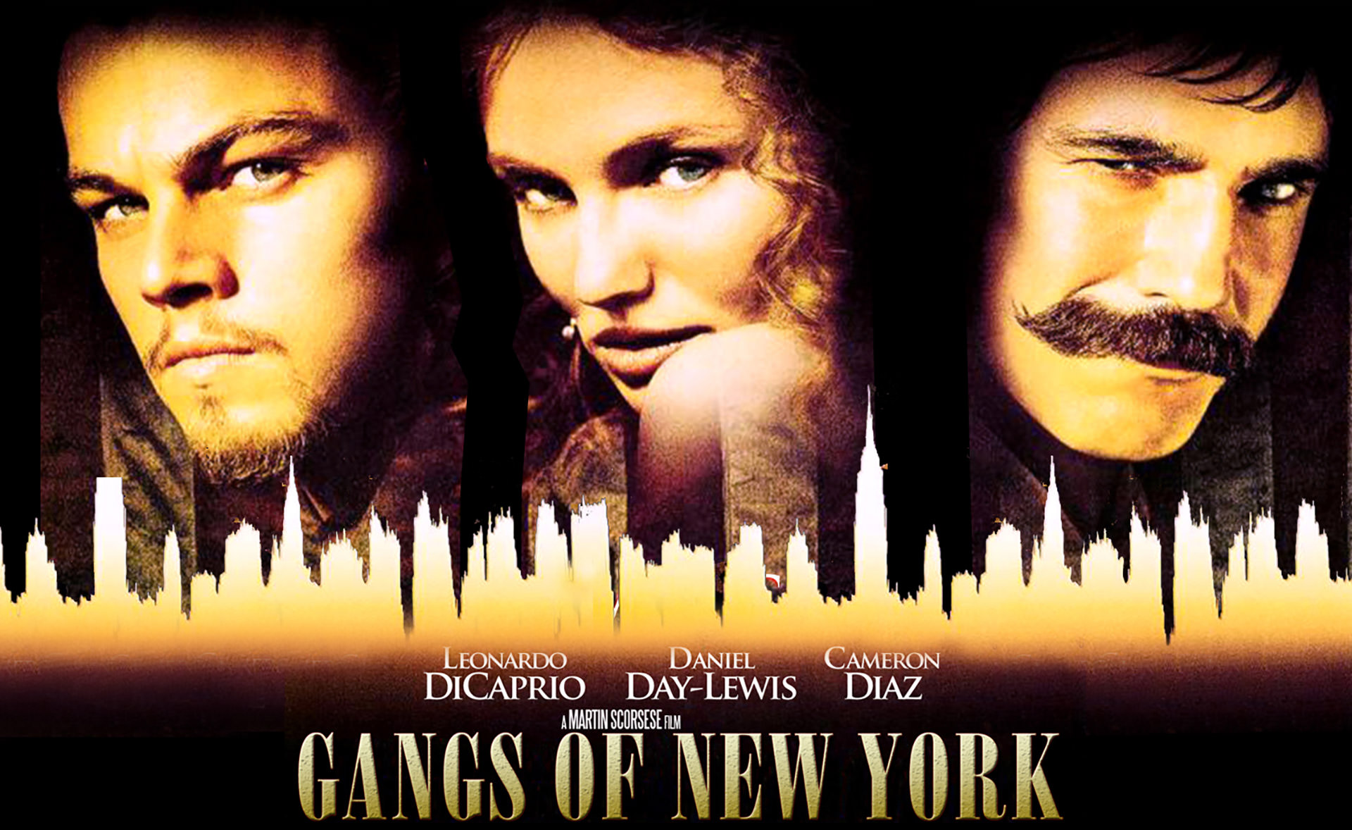 پوستر فیلم Gangs of the New York با حضور دنیل دی لوییس کمرون دیاز و لئوناردو دی کاپریو