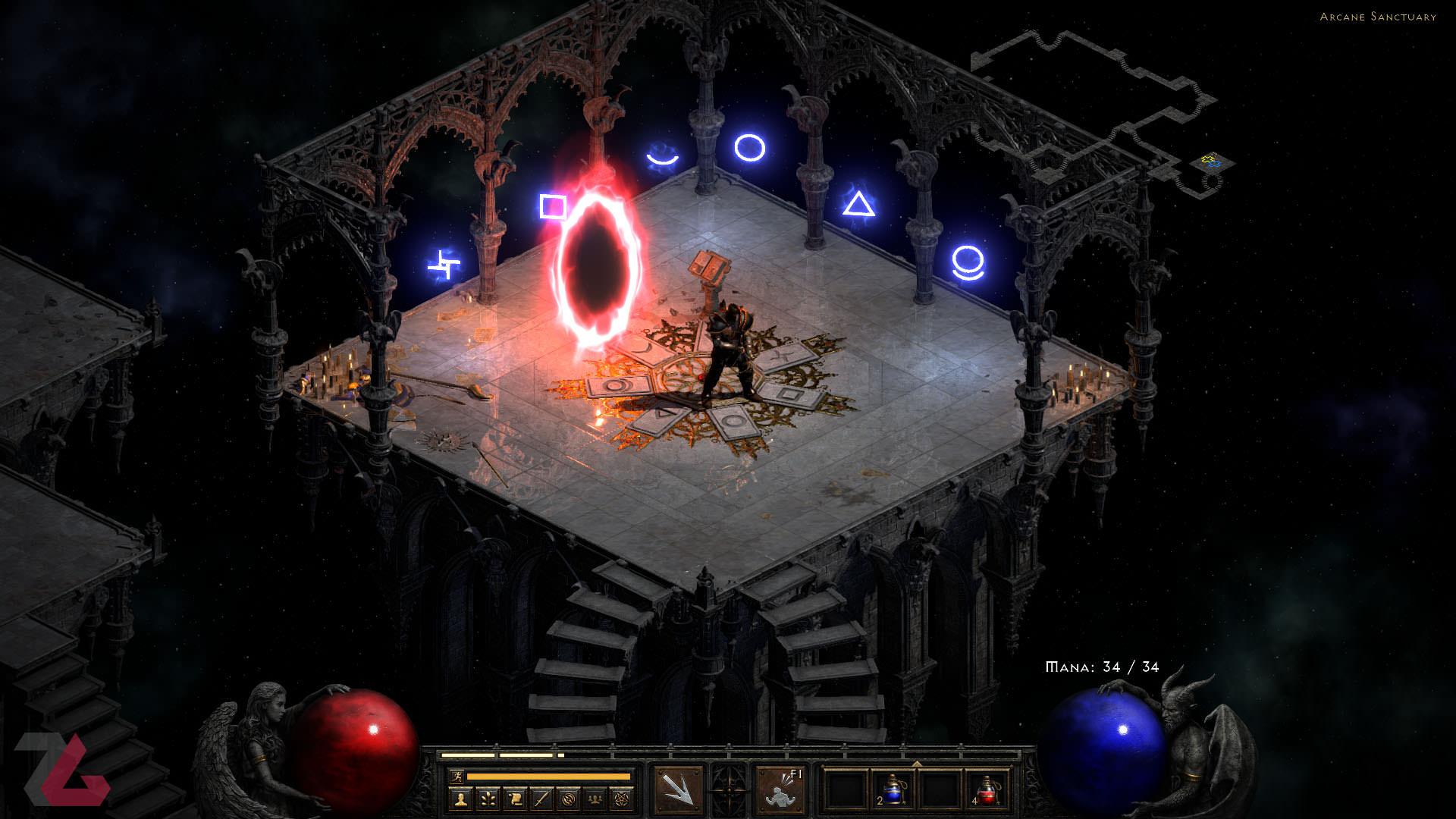 منطقه Arcane Sanctuary در بازی Diablo II: Resurrected