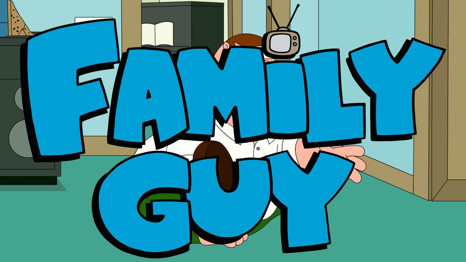 لوگوی سریال Family Guy روی تصویری از شخصیت پیتر
