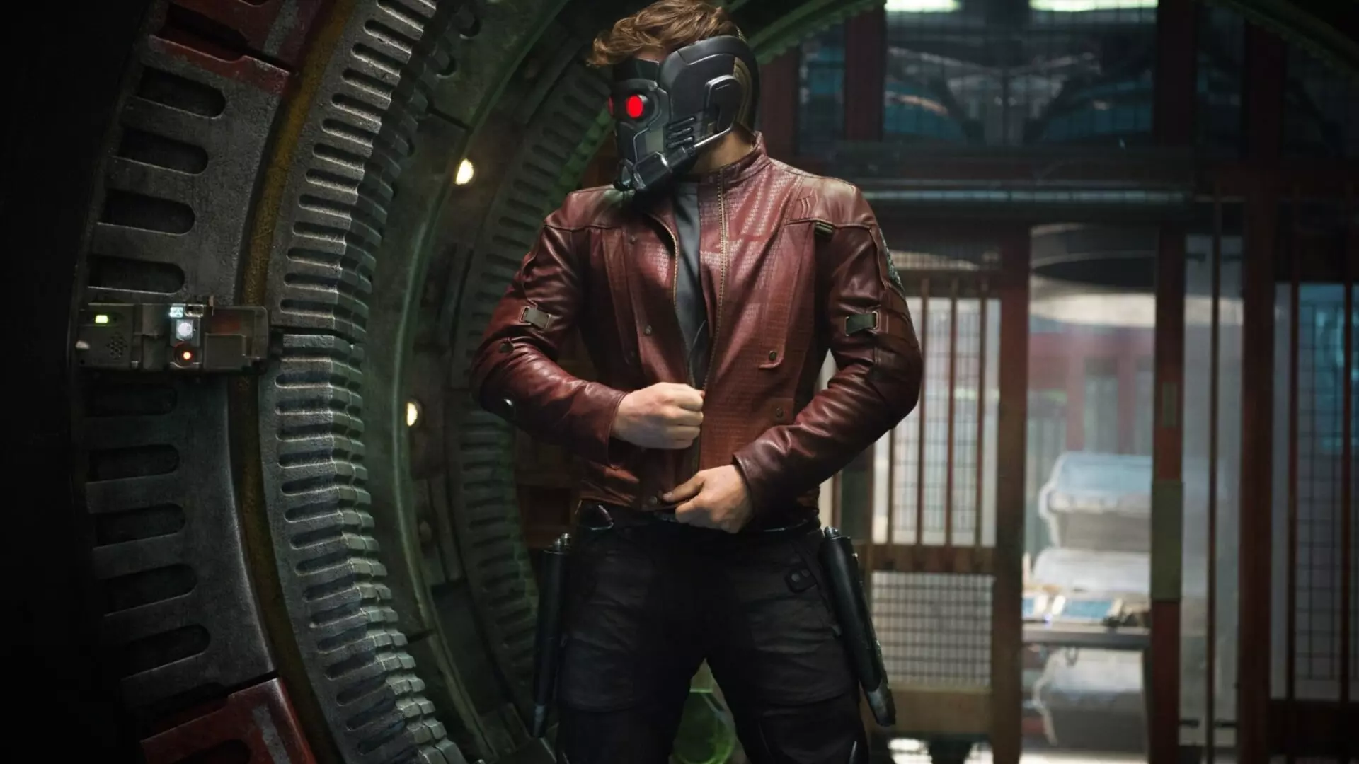 کریس پرت در نقش استار لرد با لباس کامل در فیلم Guardians of the Galaxy