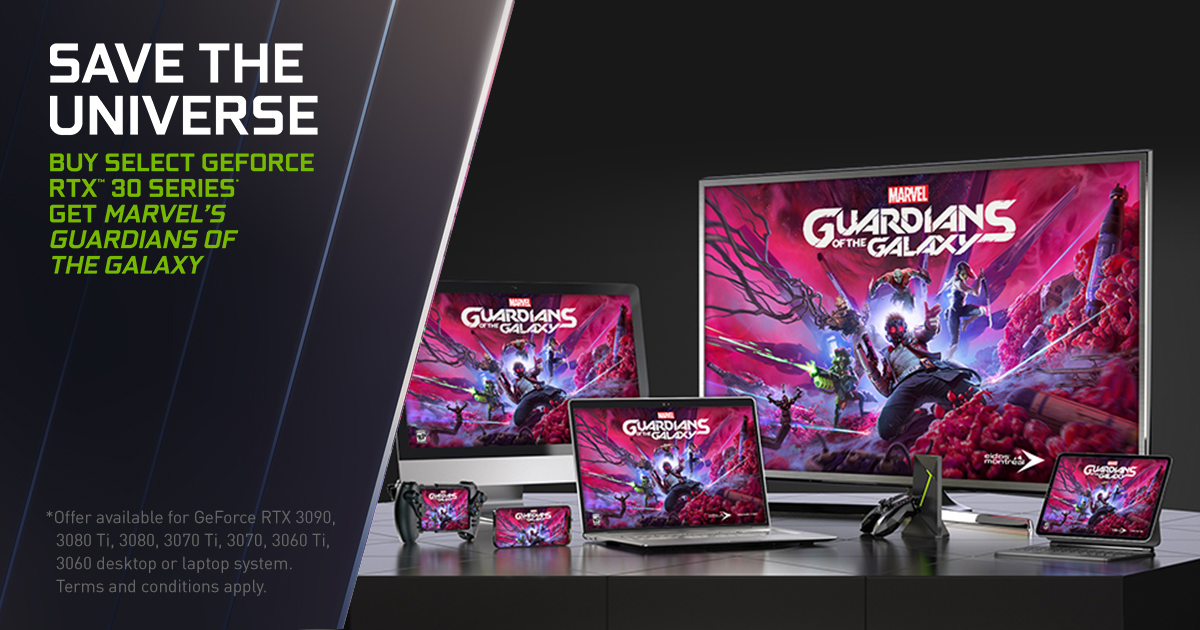بازی رایگان Guardians of the Galaxy با خرید سیستم های RTX 30