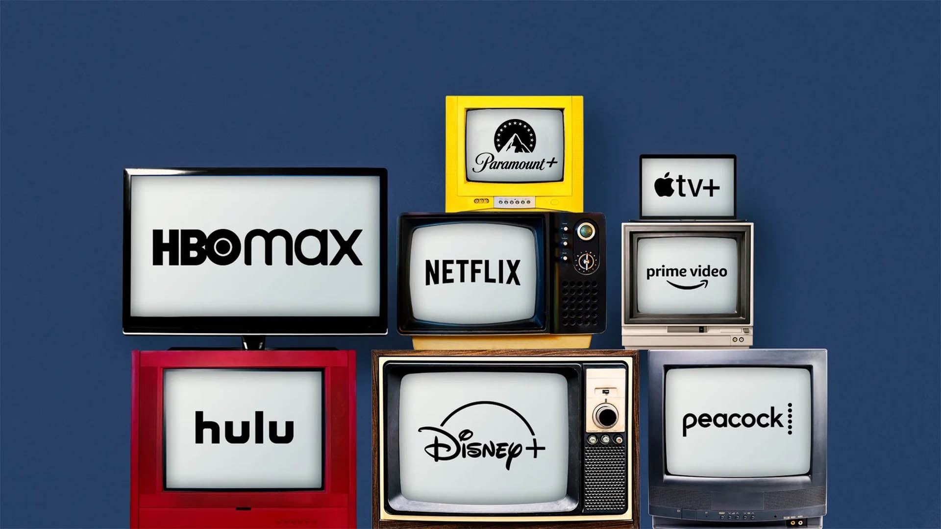 لوگوی سرویس های استریم فیلم و سریال روی تلویزیون‌ها