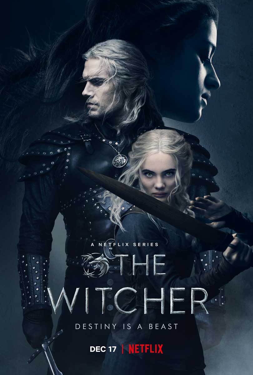سیری، گرالت و ینیفر در پوستر رسمی فصل دوم سریال The Witcher (ویچر) شبکه نتفلیکس