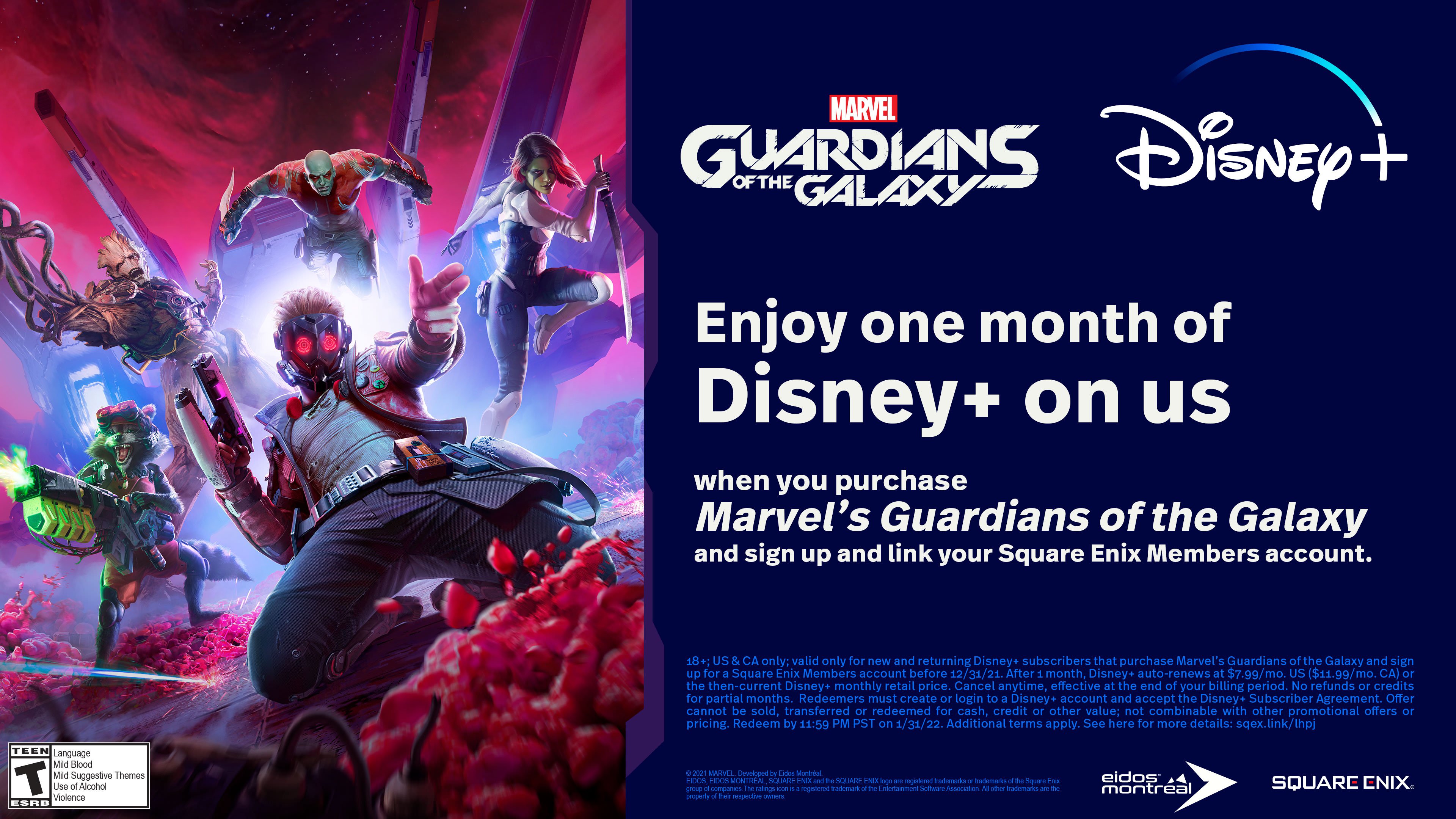 اعطای اشتراک یک ماهه دیزنی پلاس به خریداران Marvel’s Guardians of The Galaxy