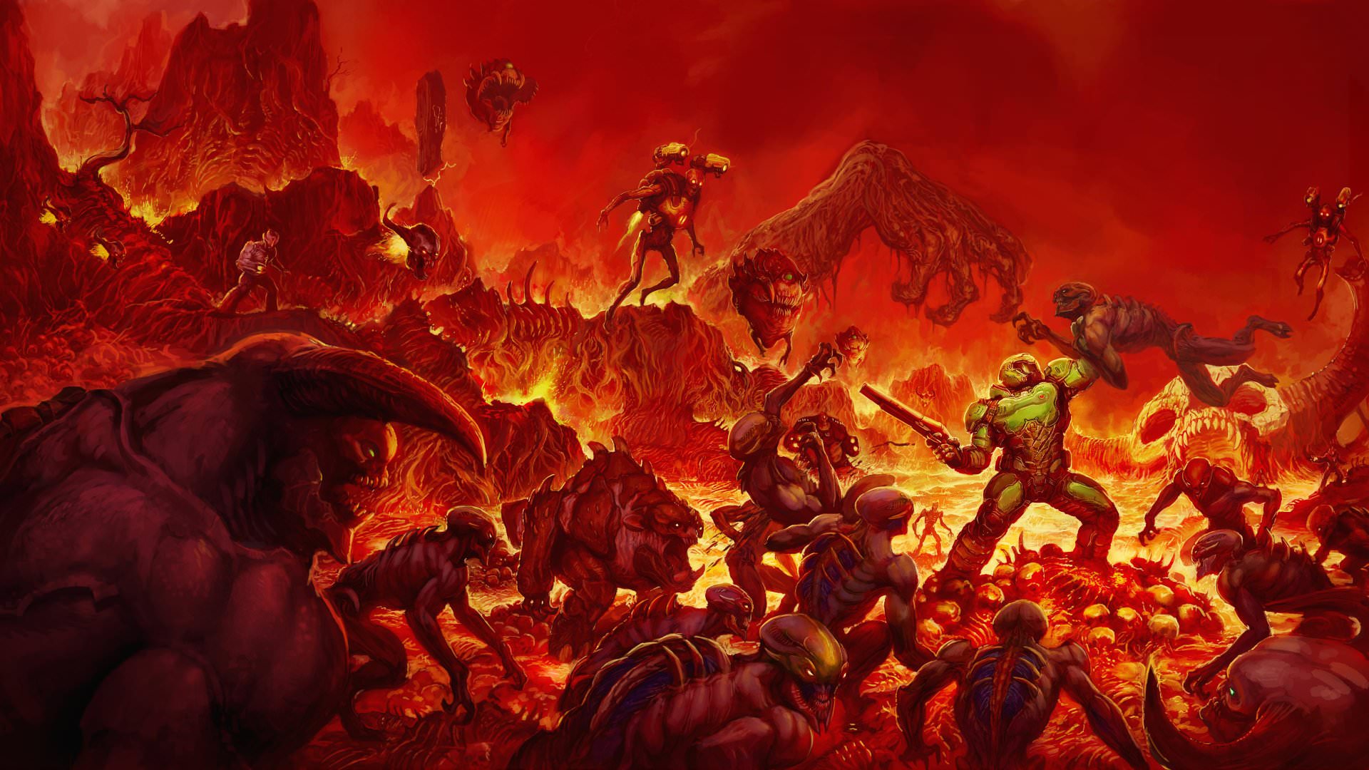 محیط جهنم در بازی Doom 2016