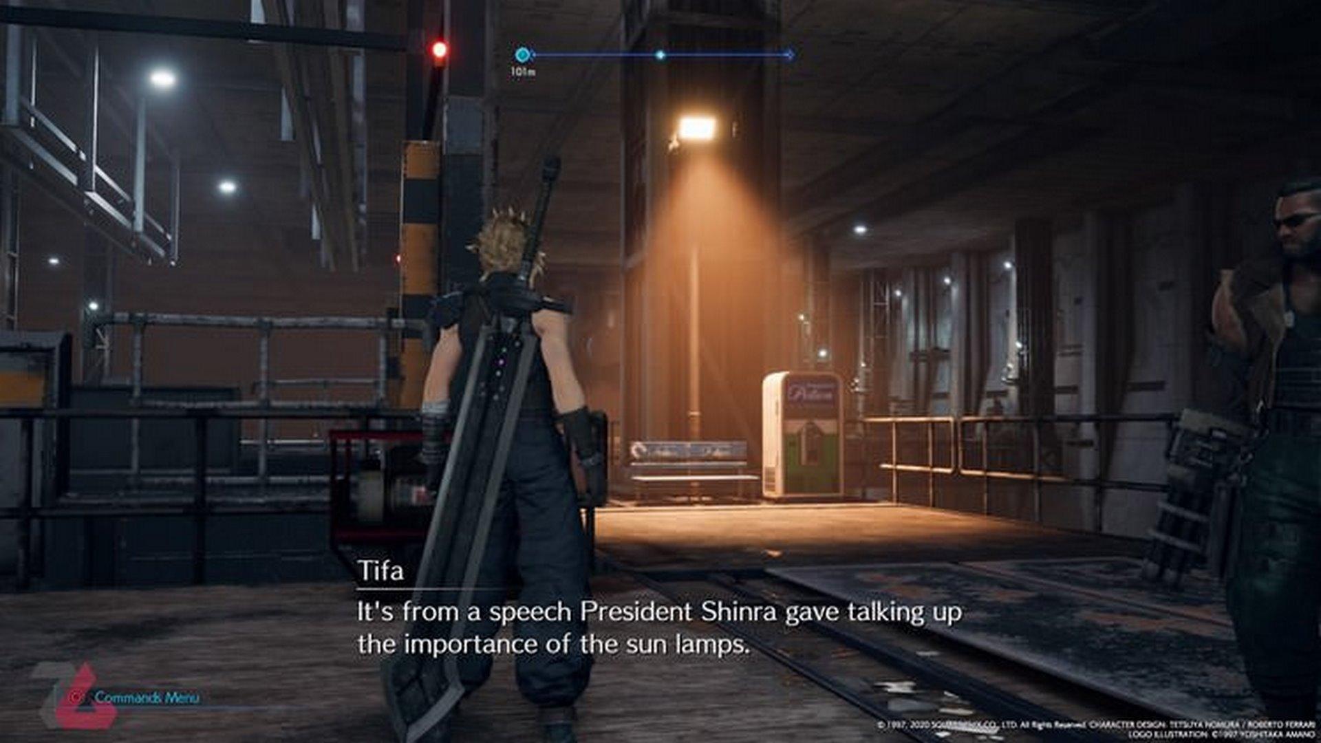 استفاده از نور برای راهنمایی گیمر در مسیریابی در بازی Final Fantasy 7 Remake 