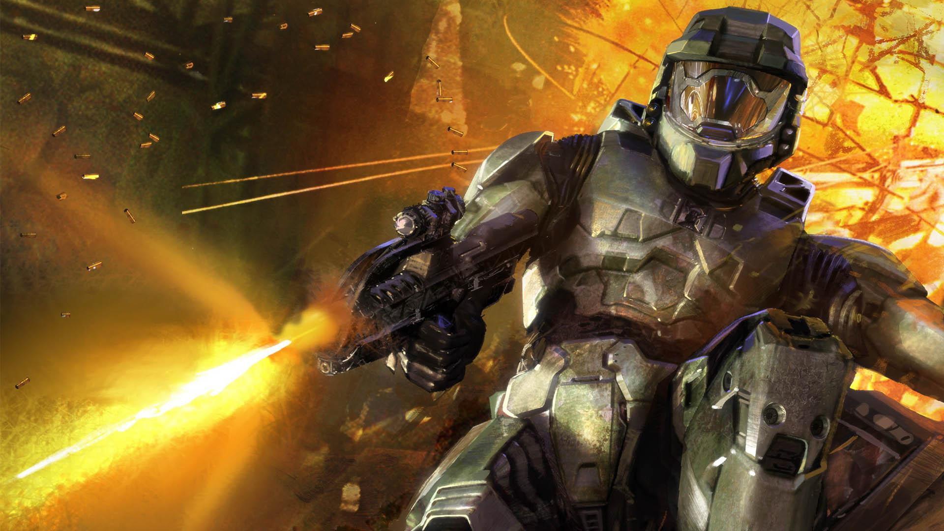 مستر چیف در حال شلیک در بازی Halo 2