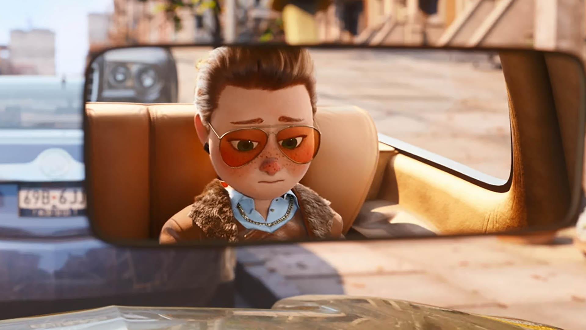 مکس ناراحت و تنها در ماشین نشسته در قسمت دوم انیمیشن خانواده هیولا