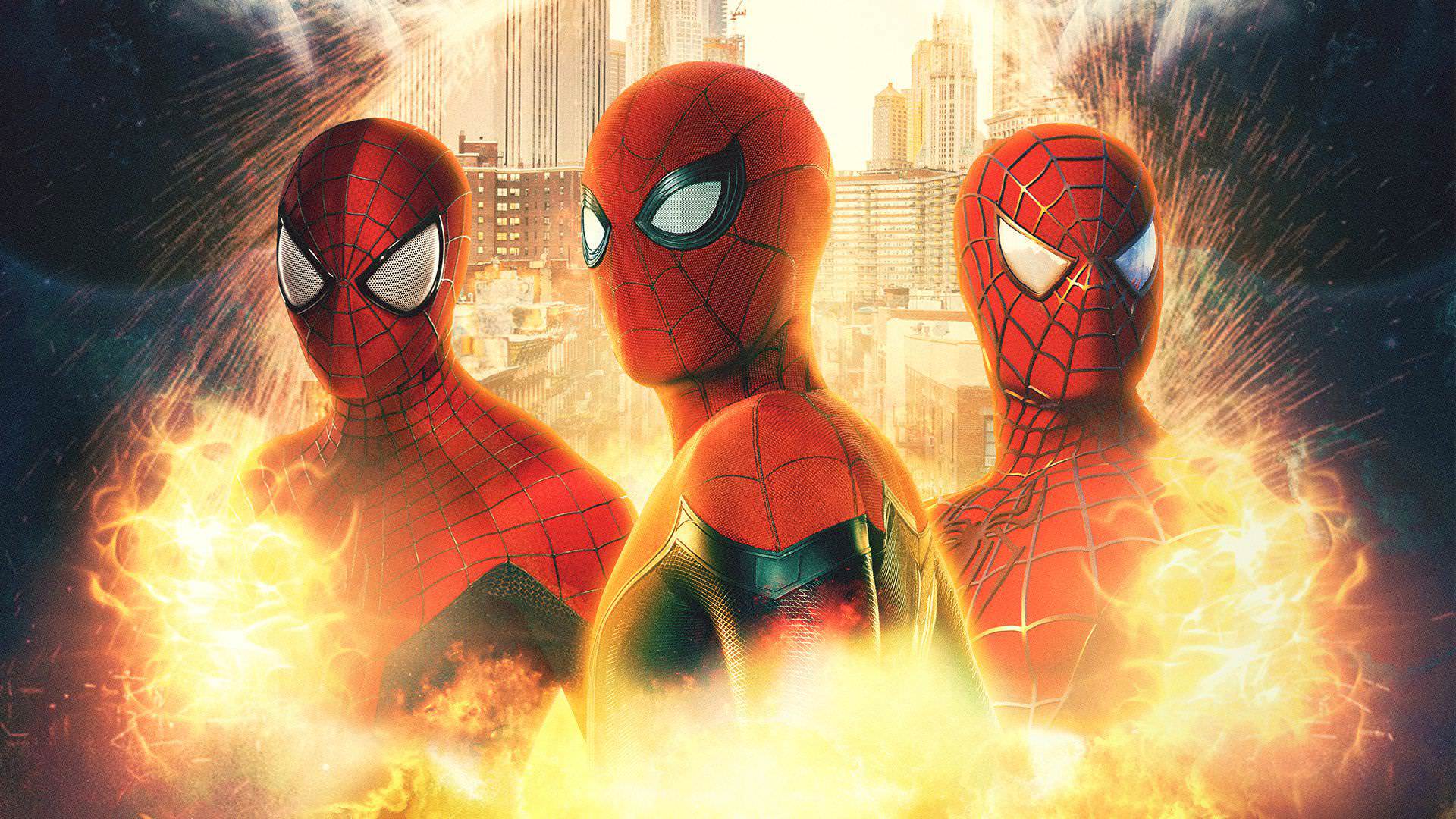 سه نسخه متفاوت مرد عنکبوتی در فن آرت فیلم Spider-Man: No Way Home