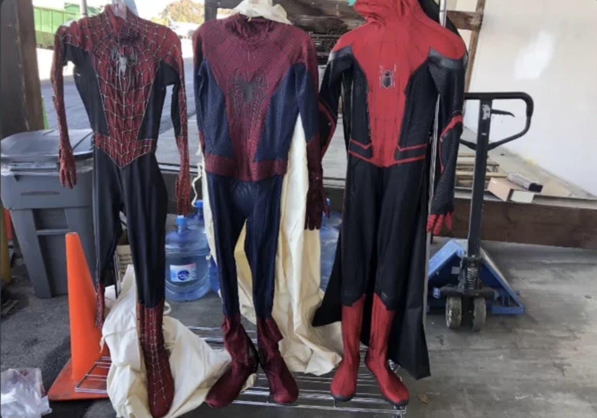 لباس سه نسخه متفاوت مرد عنکبوتی در پشت صحنه فیلم Spider-Man: No Way Home